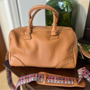 Olivia + Joy Tan Satchel Crossbody Purse